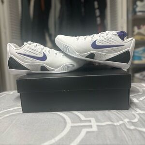 Size 9 - Nike Kobe 9 Elite Low  Protro White Court Purple IN HAND (SHIPS FAST)